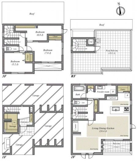 Yutakacho 2chome House floorplan
